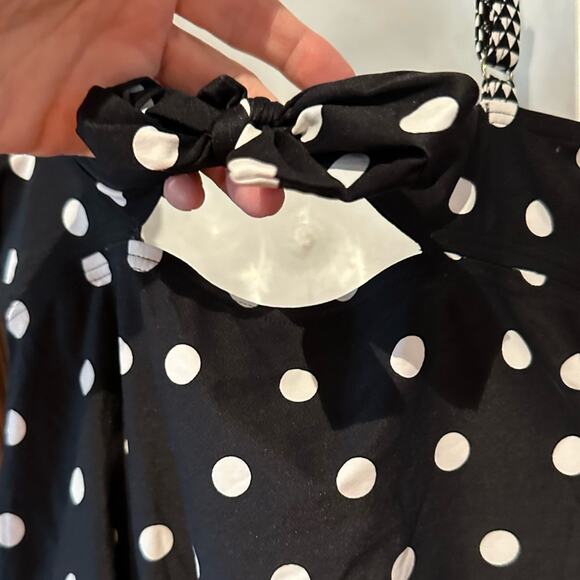 Coco Reef Black/White Polka Dot Women’s 36/38D Padded Tankini Swimsuit Top Only - Picture 7 of 8